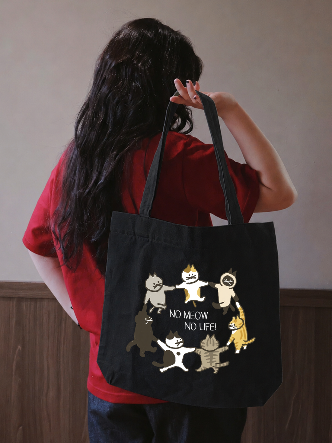 Túi Tote No Meow No Life