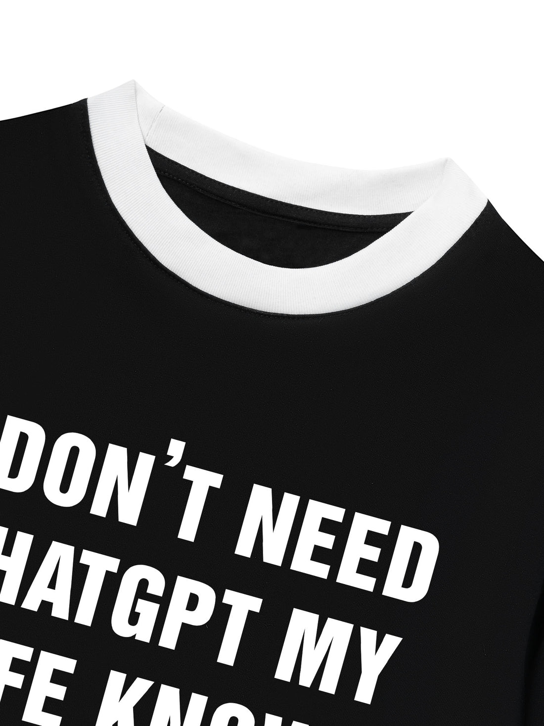 Áo Thun Ringer Relaxed Fit Don't Need Chatgpt