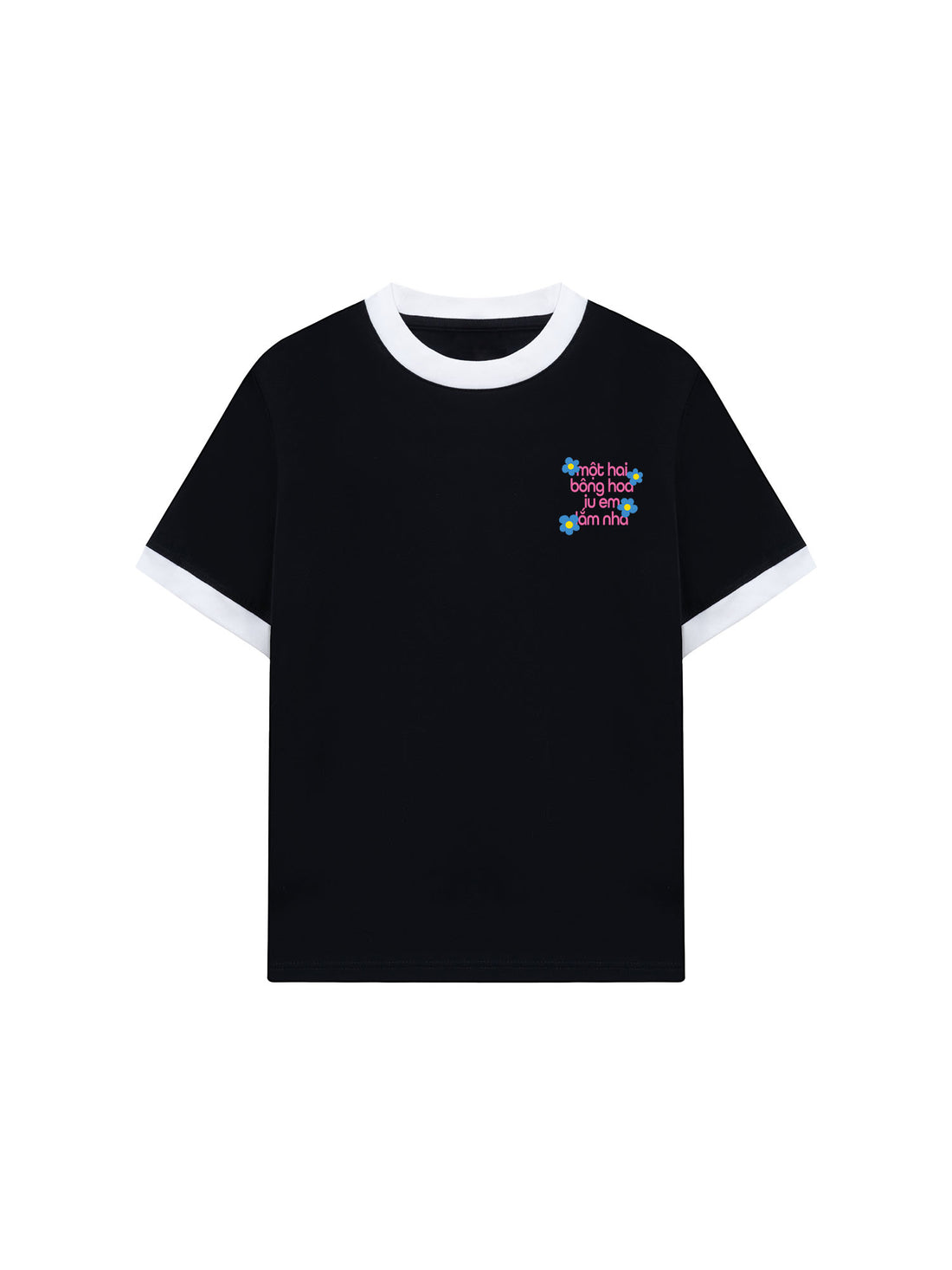 Áo Thun Ringer Relaxed Fit Một Hai Bông Hoa