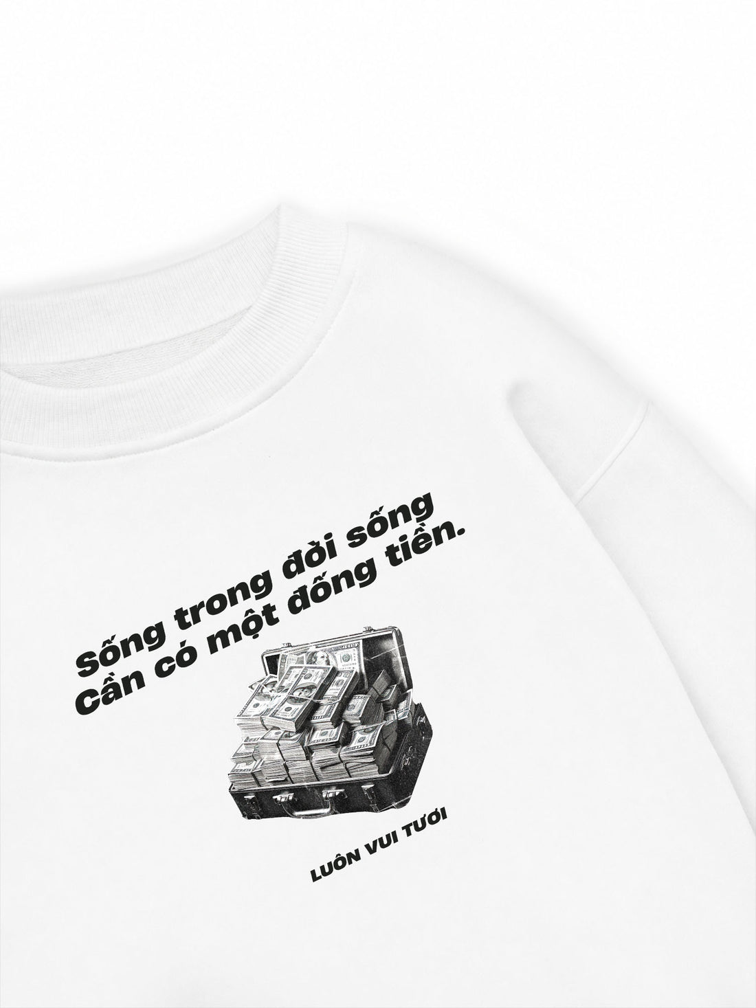 Áo Sweater Nỉ Hai Da Sống Trong Đời Sống