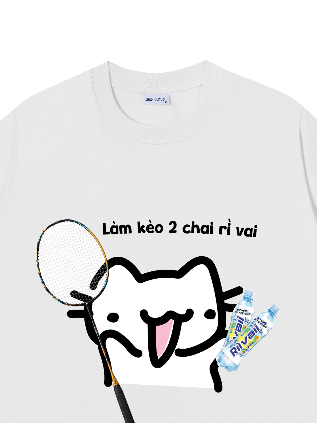 Áo Thun Làm Kèo 2 Chai Rì Vai