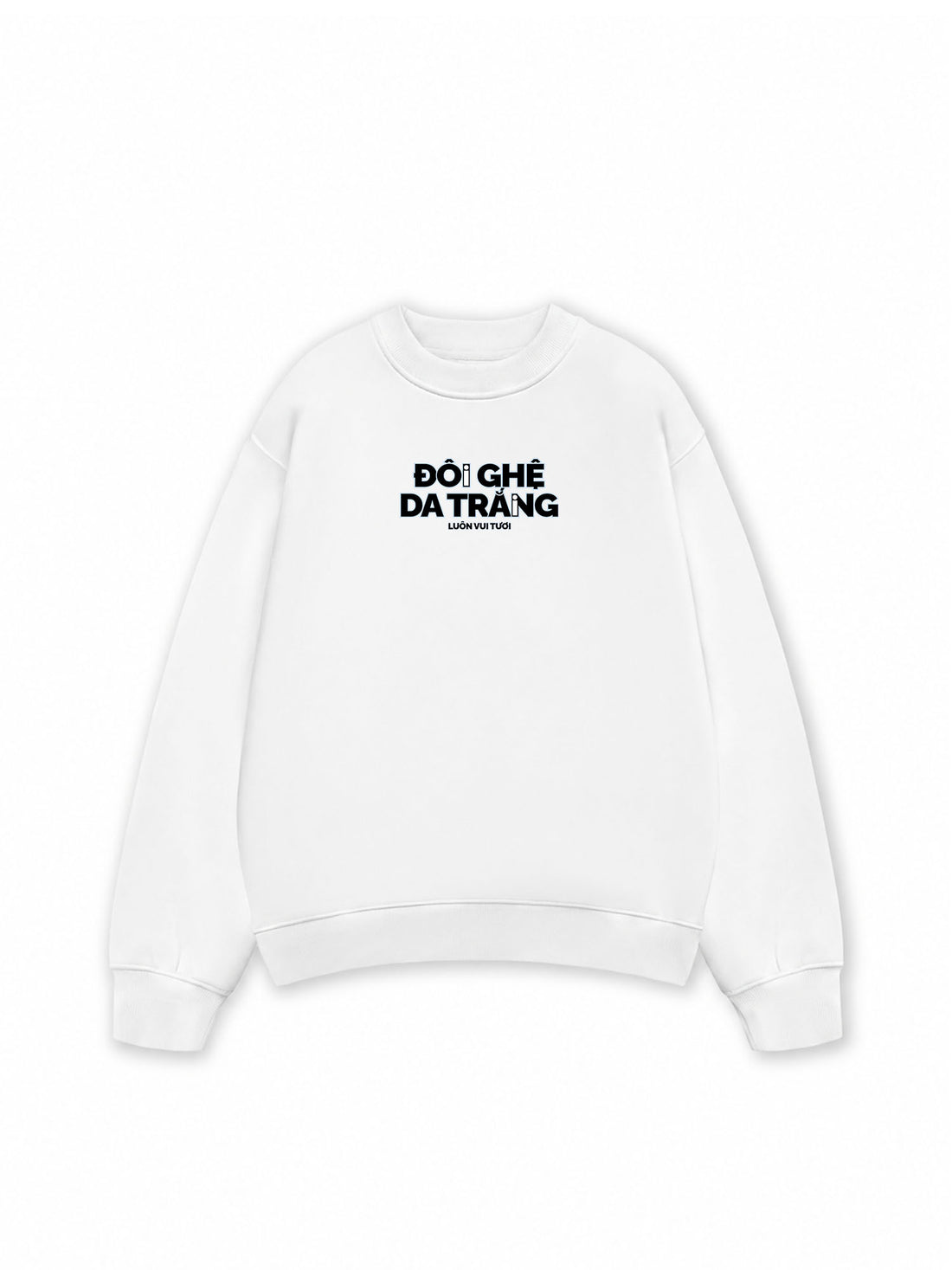 Áo Sweater Nỉ Hai Da Đôi Ghệ Da Trắng