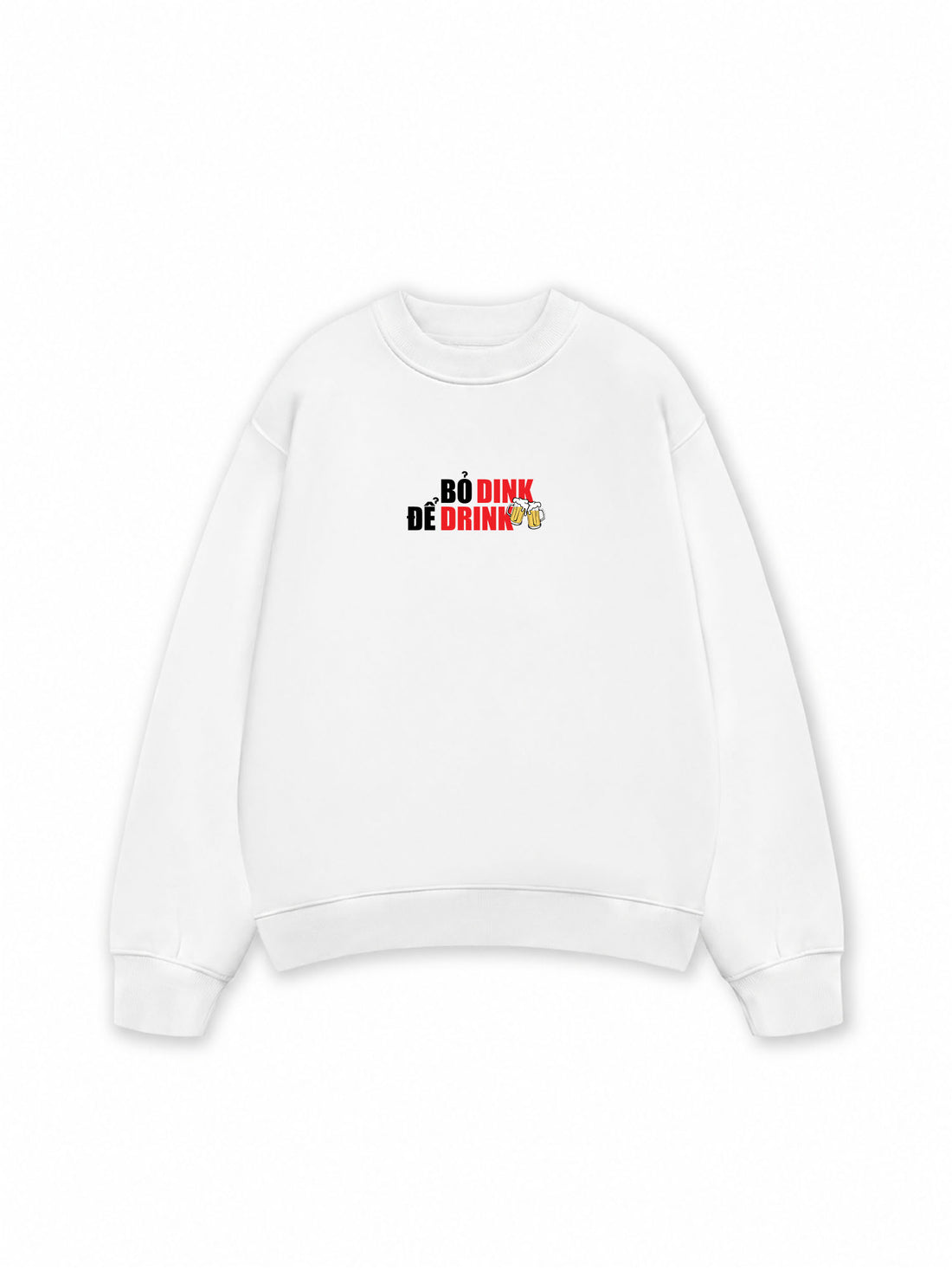 Áo Sweater Nỉ Hai Da Bỏ Dink Để Drink