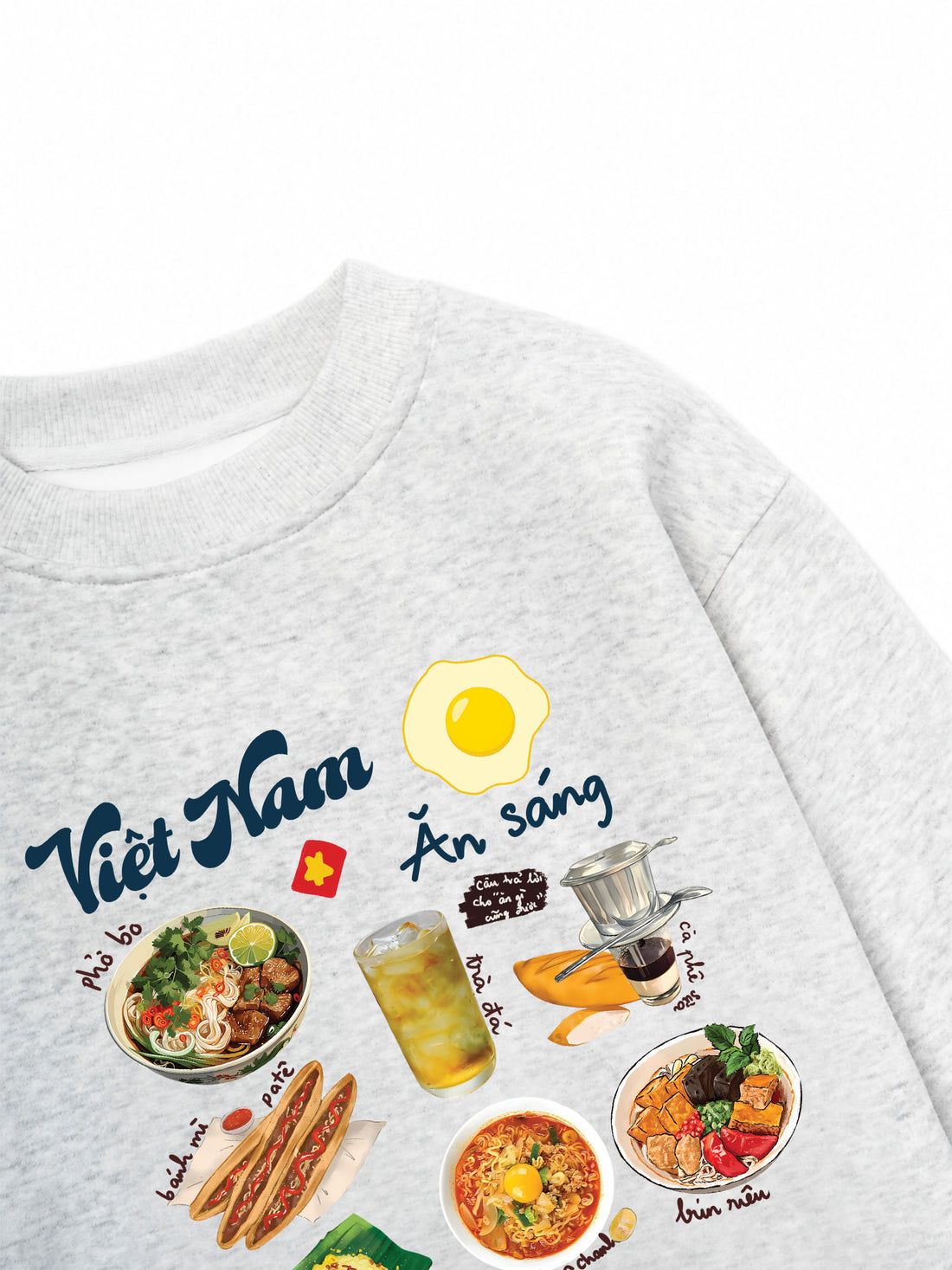 Áo Sweater Nỉ Hai Da Việt Nam Sáng Ăn Gì