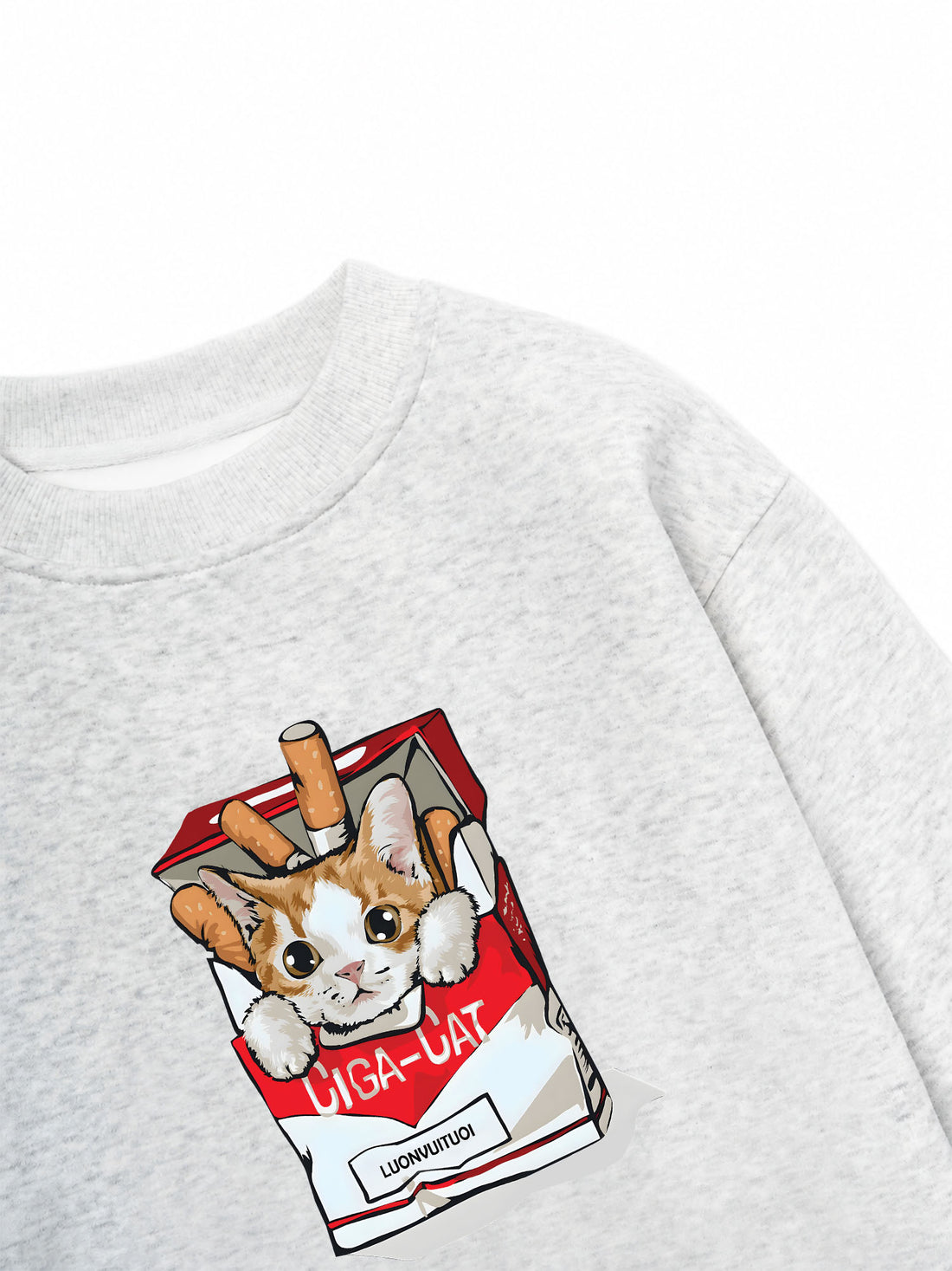Áo Sweater Nỉ Hai Da Ciga Cat