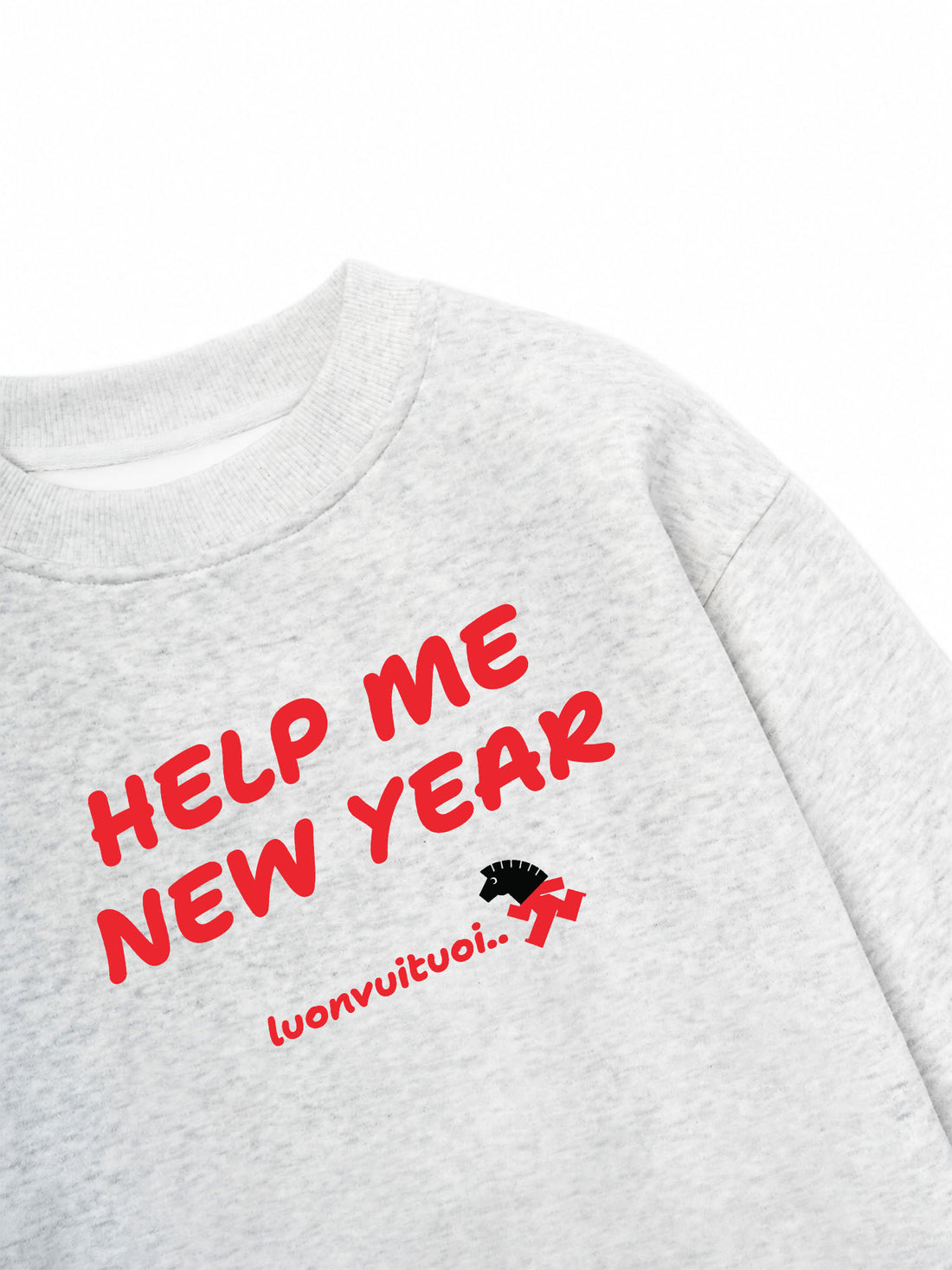Áo Sweater Nỉ Hai Da Help Me New Year