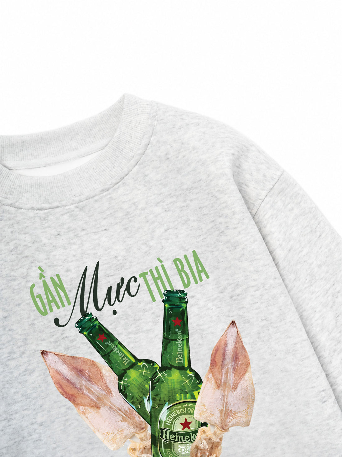 Áo Sweater Nỉ Hai Da Gần Mực Thì Bia
