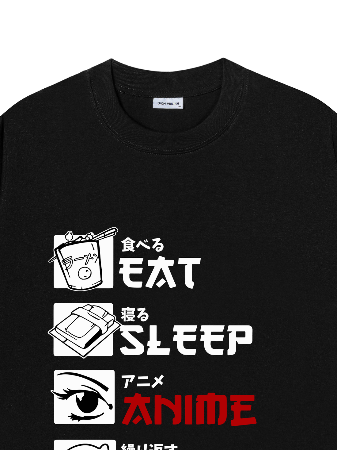 Áo Thun Eat Sleep Anime Repeat