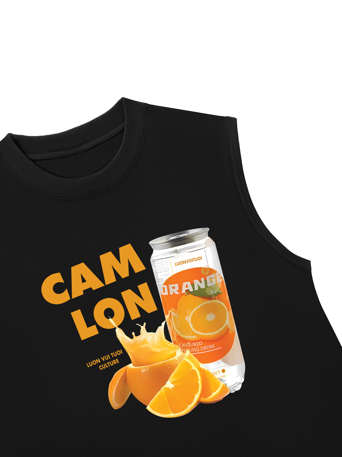 Áo Ba Lỗ Relaxed Fit Cam Lon