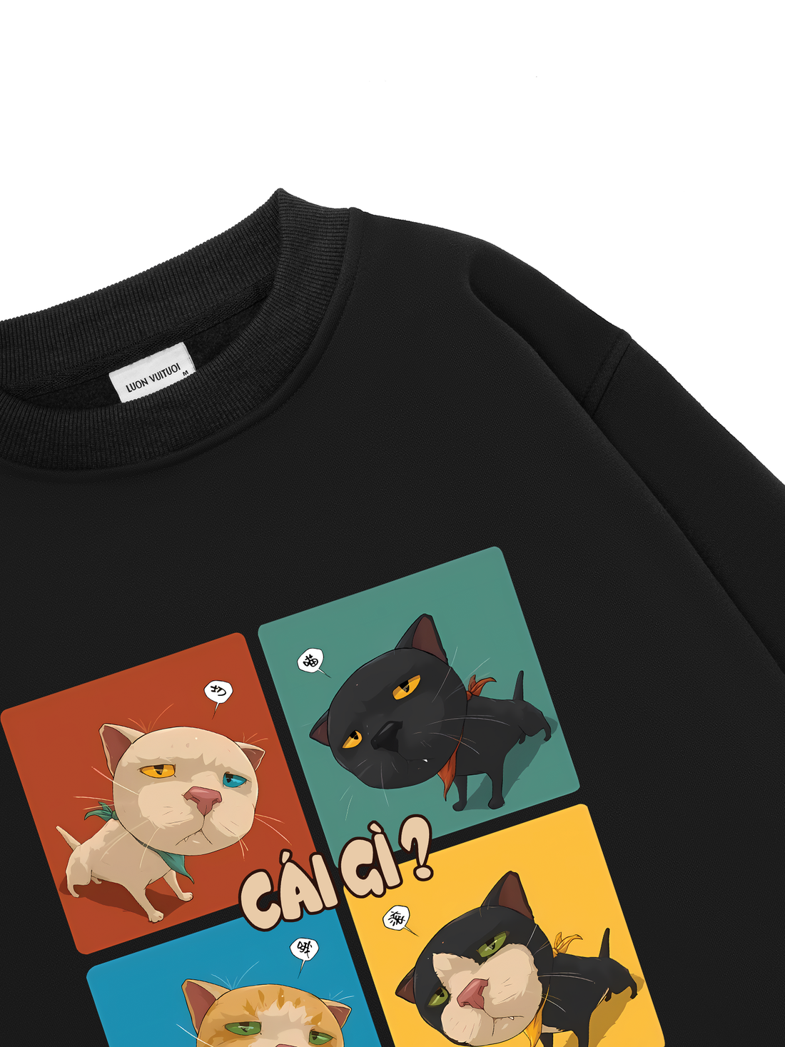 Meme Cat Cái Gì  Sweater
