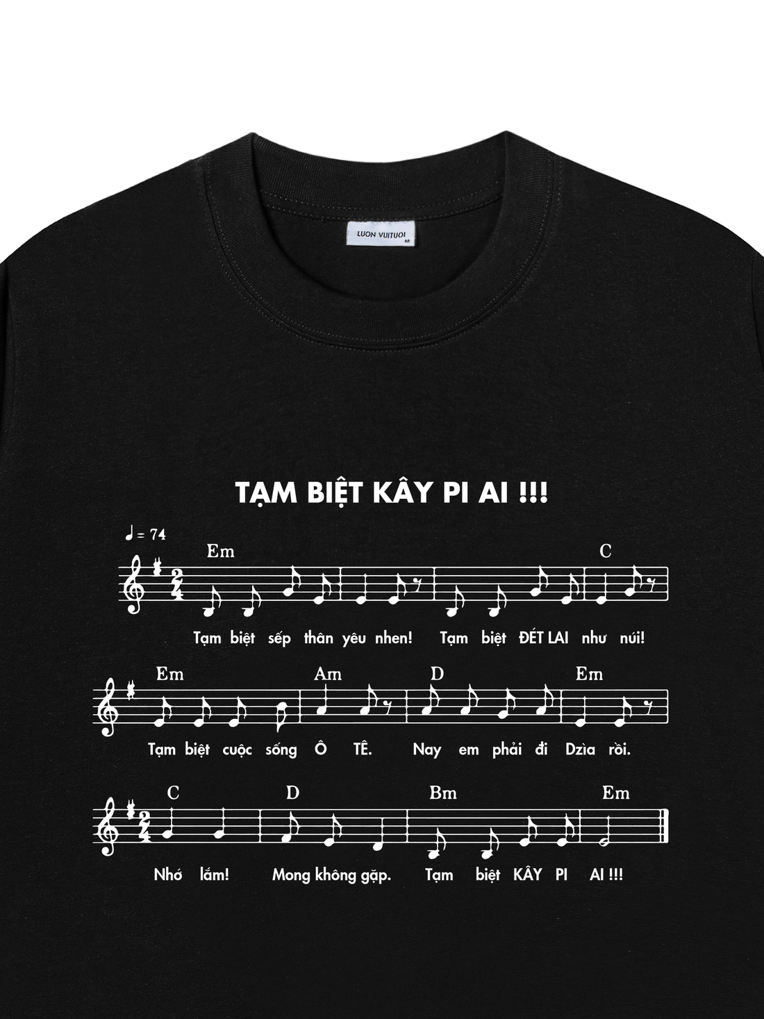 Áo Thun Bài Hát Tạm Biệt Kây Pi Ai