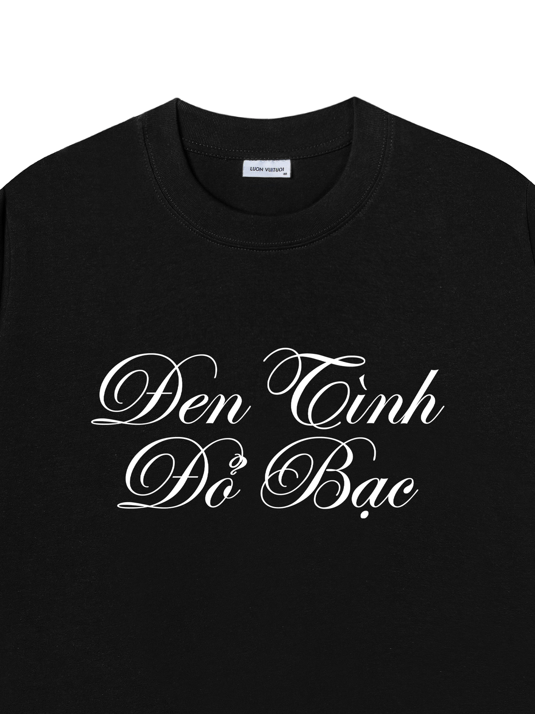 Áo Thun Đen Tình Đỏ Bạc