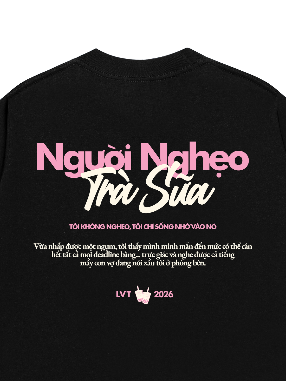 Áo Thun Người Nghẹo Trà Sữa