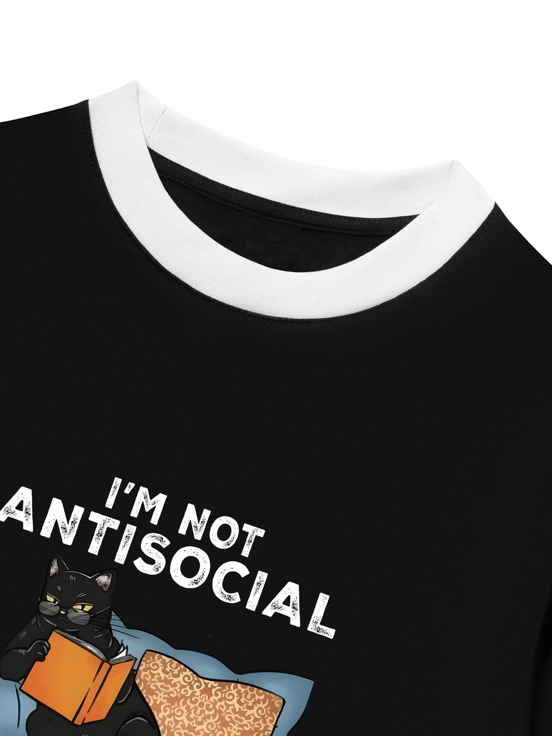 Áo Thun Ringer Relaxed Fit I'm Not Antisocial