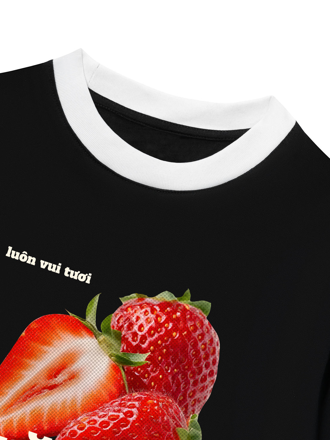 Áo Thun Ringer Relaxed Fit Dâu Trăm Họ
