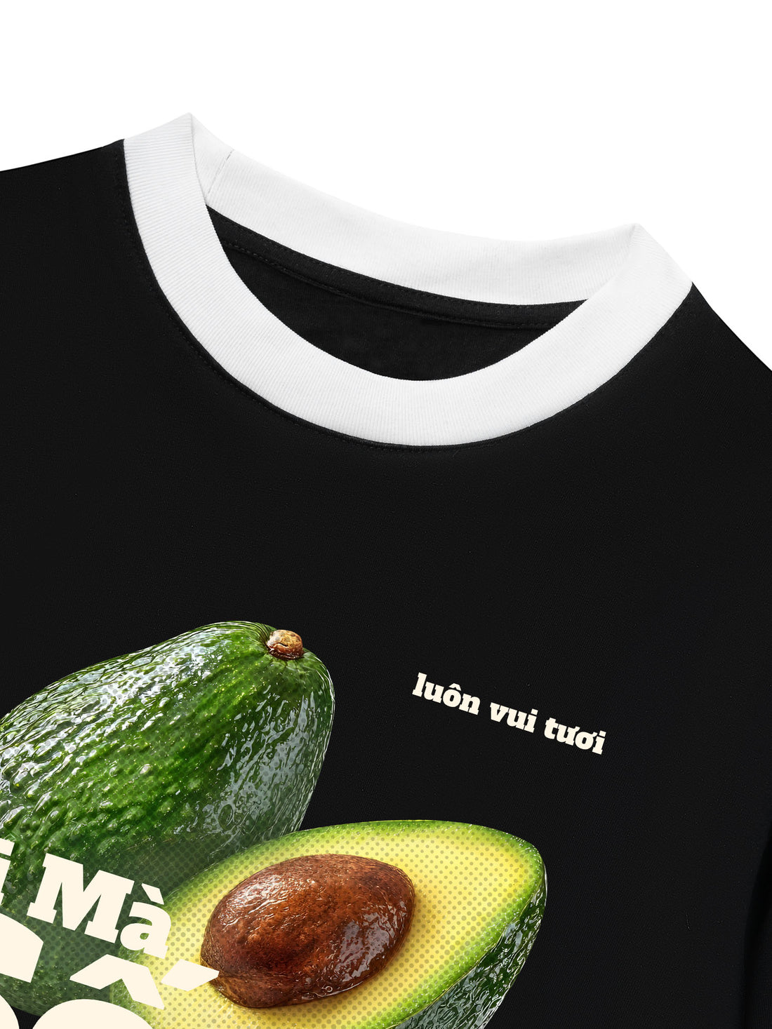 Áo Thun Ringer Relaxed Fit Bơ Đi Mà Sống