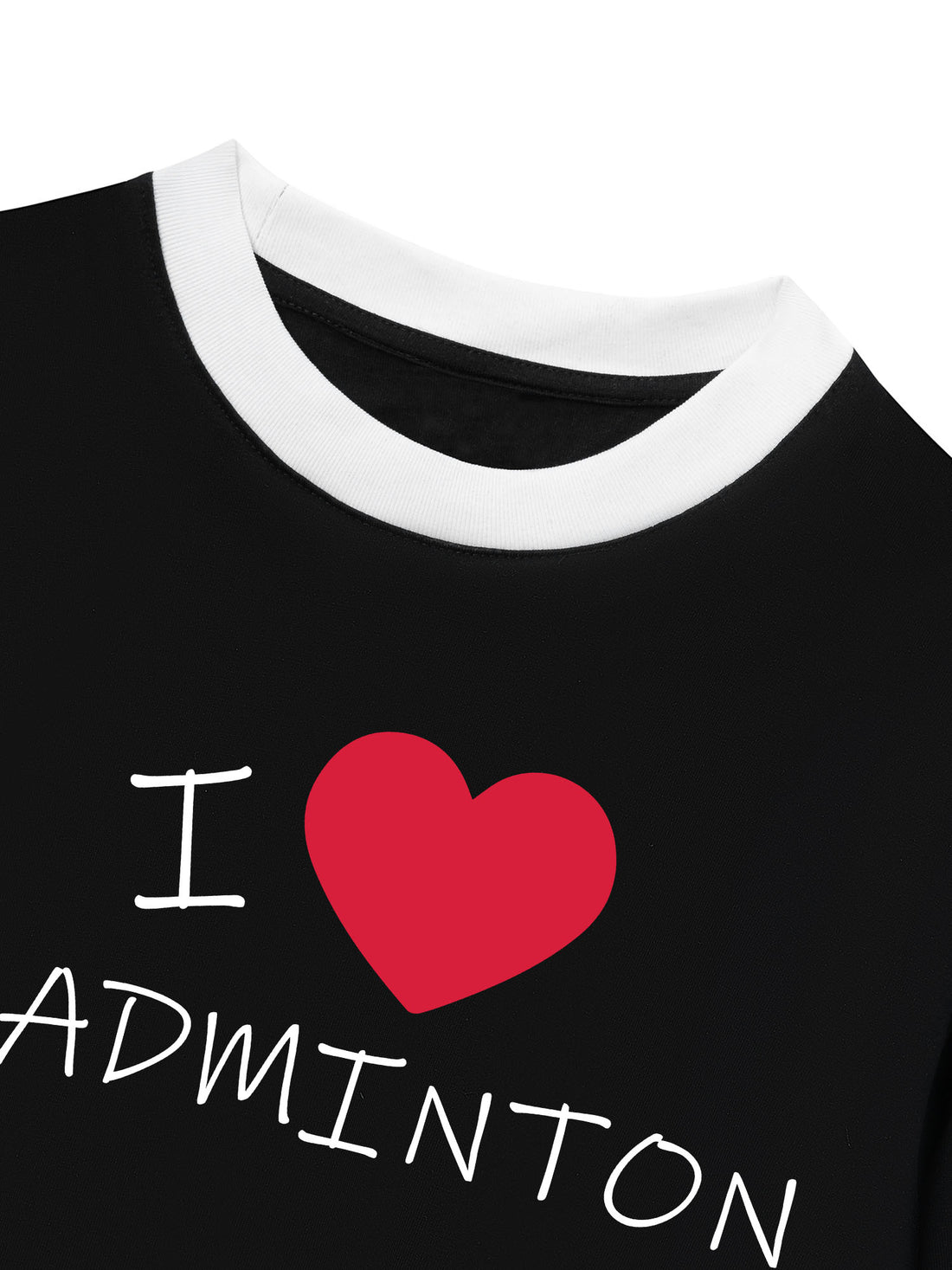 Áo Thun Ringer Relaxed Fit I Love Badminton
