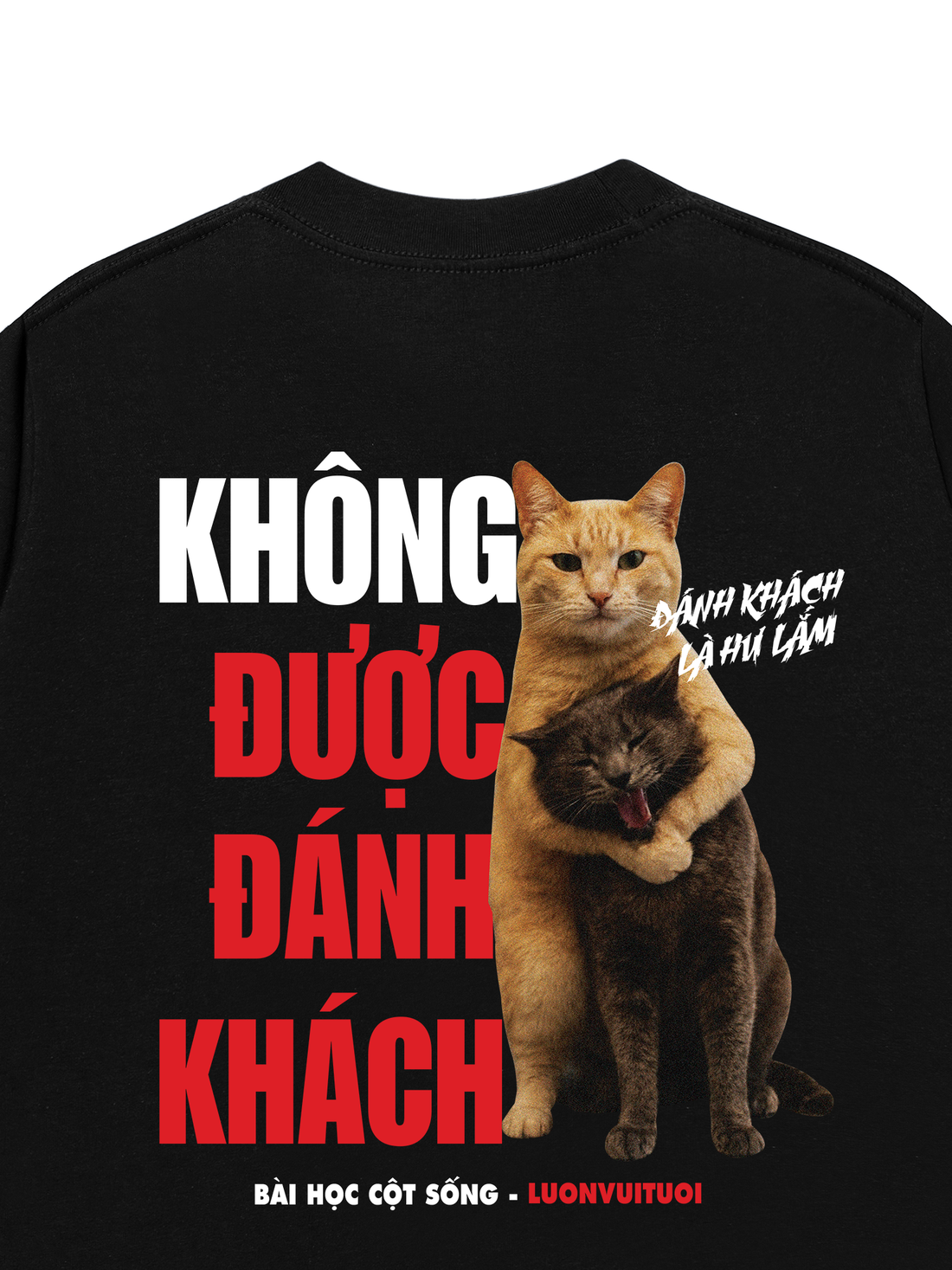 Áo Thun Không Được Khách Mèo Mèo