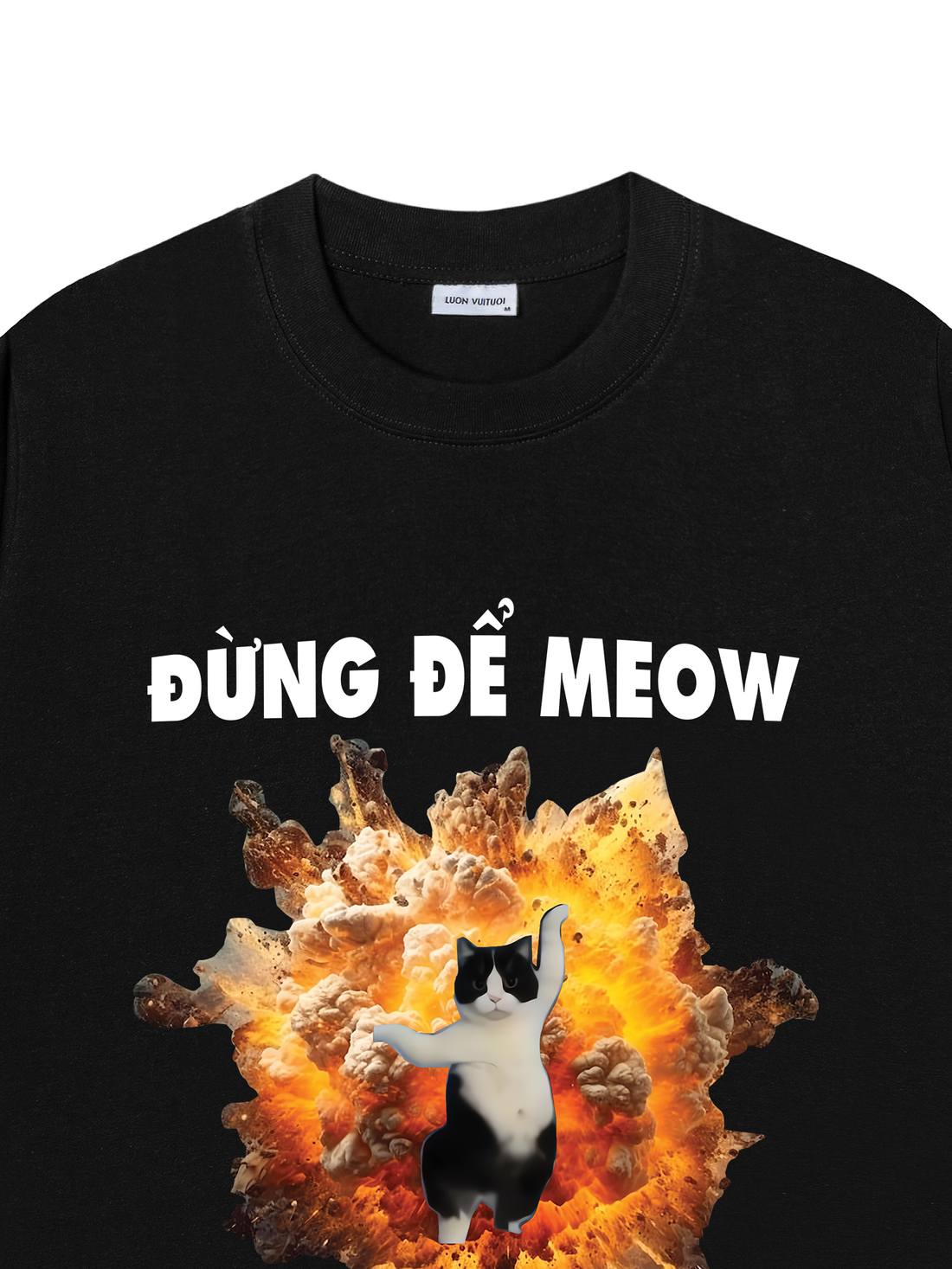 Áo Thun Không Đừng Để Meow Phải Lóng