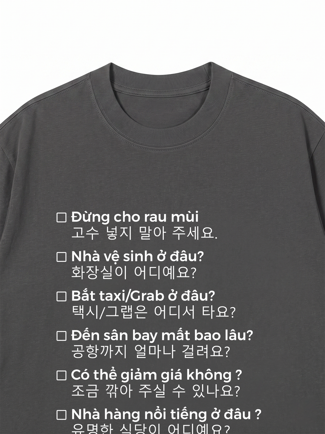 Áo Thun Phiên Dịch Du Lịch Hàn-Việt