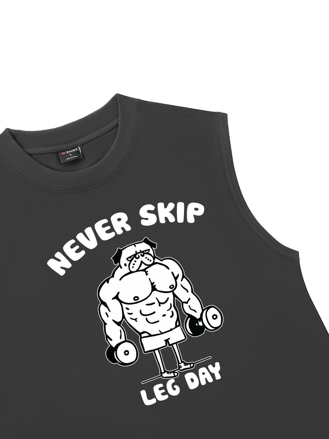 Áo Ba Lỗ Relaxed Fit Never Skip Leg Day