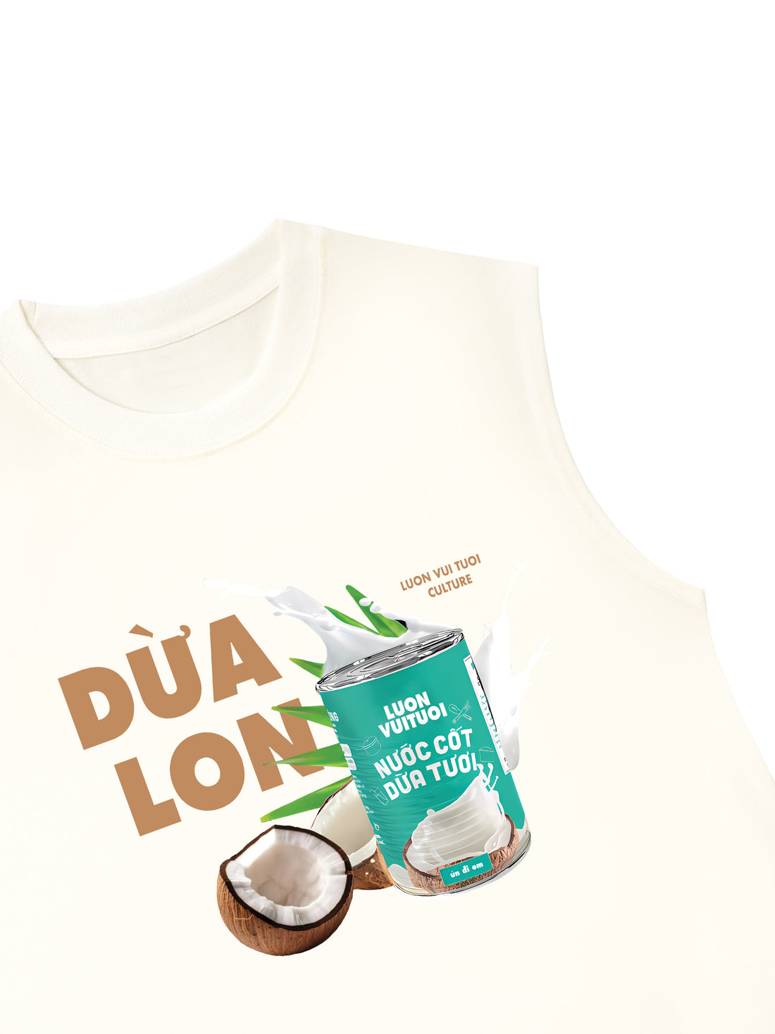 Áo Ba Lỗ Relaxed Fit Dừa Lon