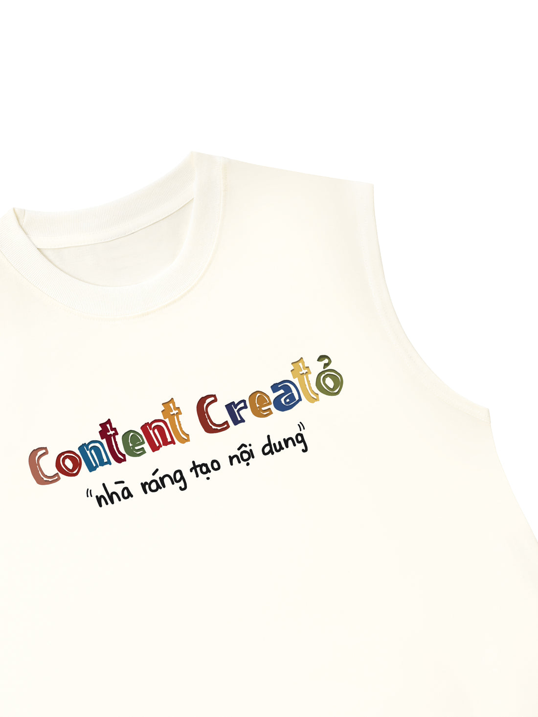 Áo Ba Lỗ Relaxed Fit Content Creator Nhà Sáng Tạo Nội Dung