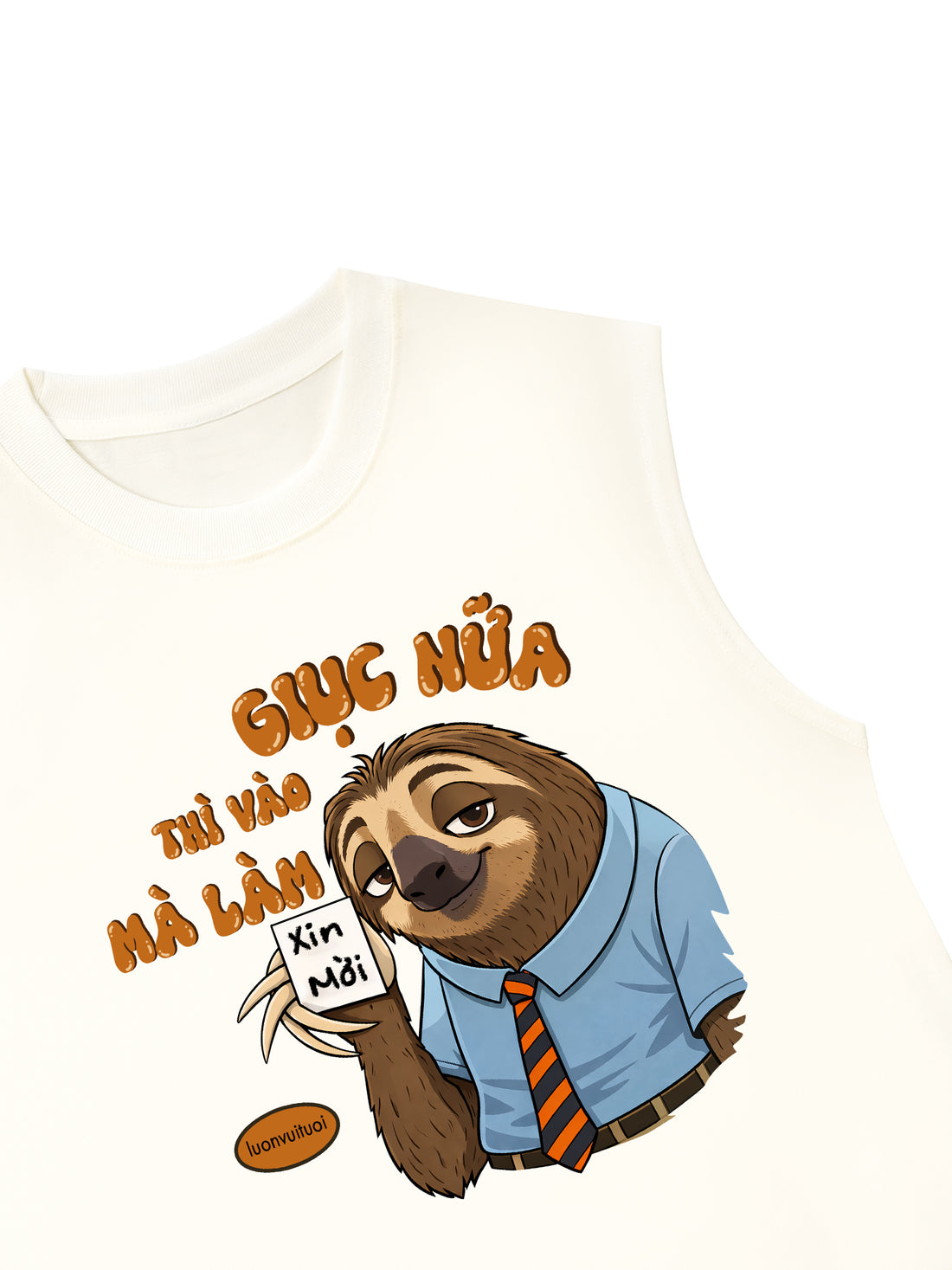 Áo Ba Lỗ Relaxed Fit Giục Nữa Thì Vào Mà Làm