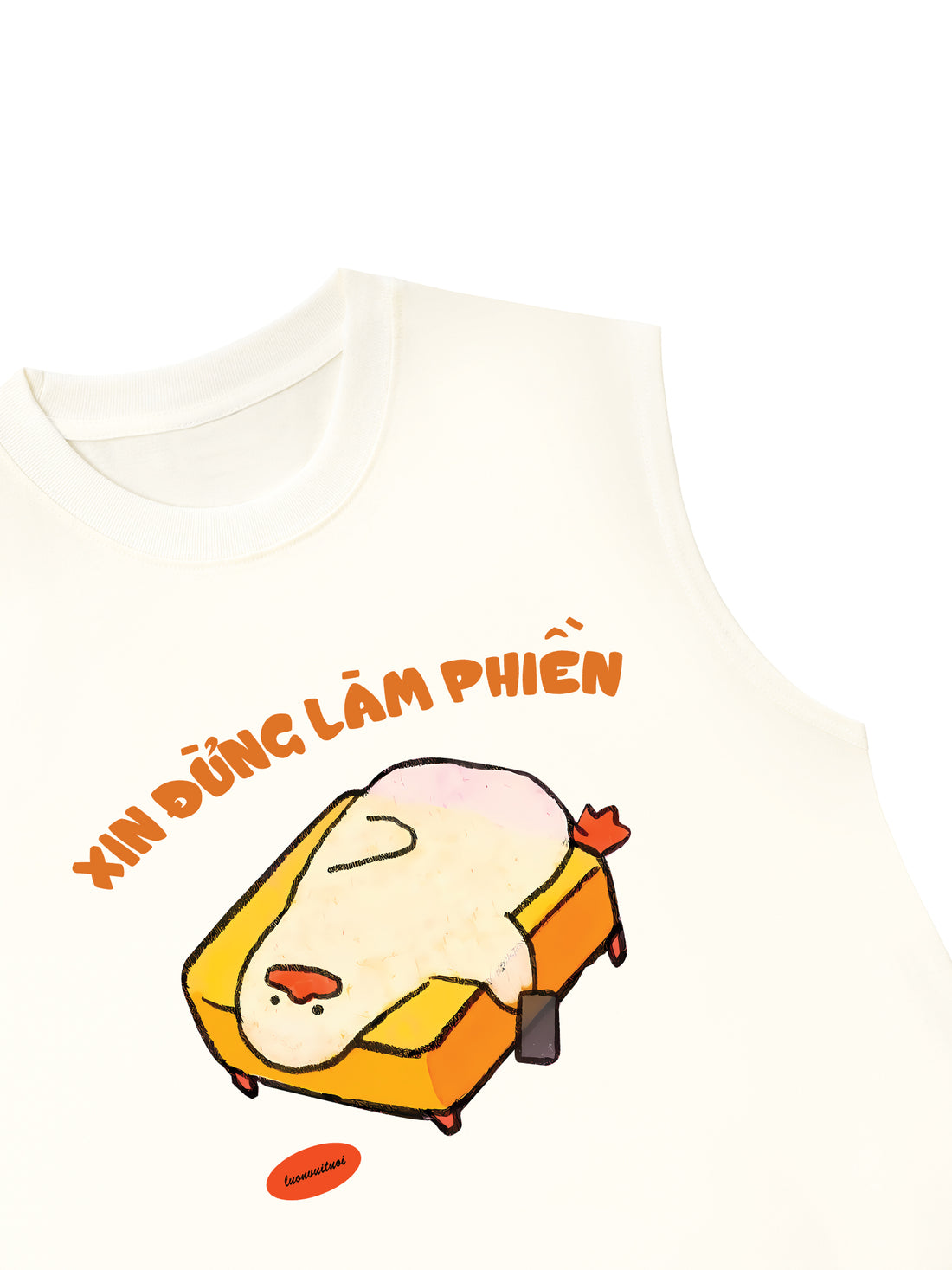 Áo Ba Lỗ Relaxed Fit Meme Chú Vịt Xin Đừng Làm Phiền