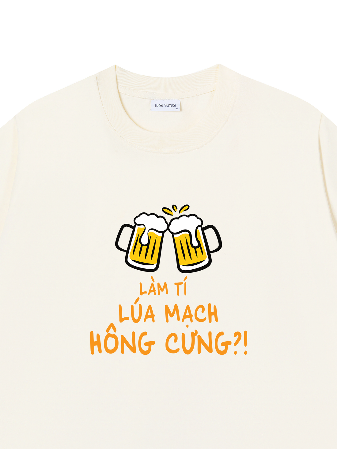 Áo Thun Làm Tí Lúa Mạch Hông Cưng