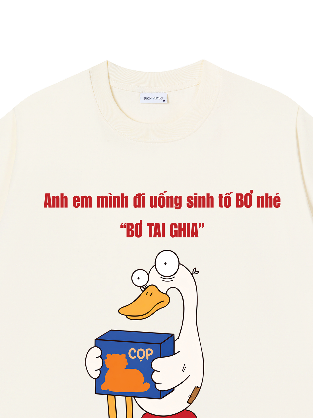 Áo Thun Anh Em Mình Đi Uống Sinh Tố Bơ - Bơ Tai Ghia