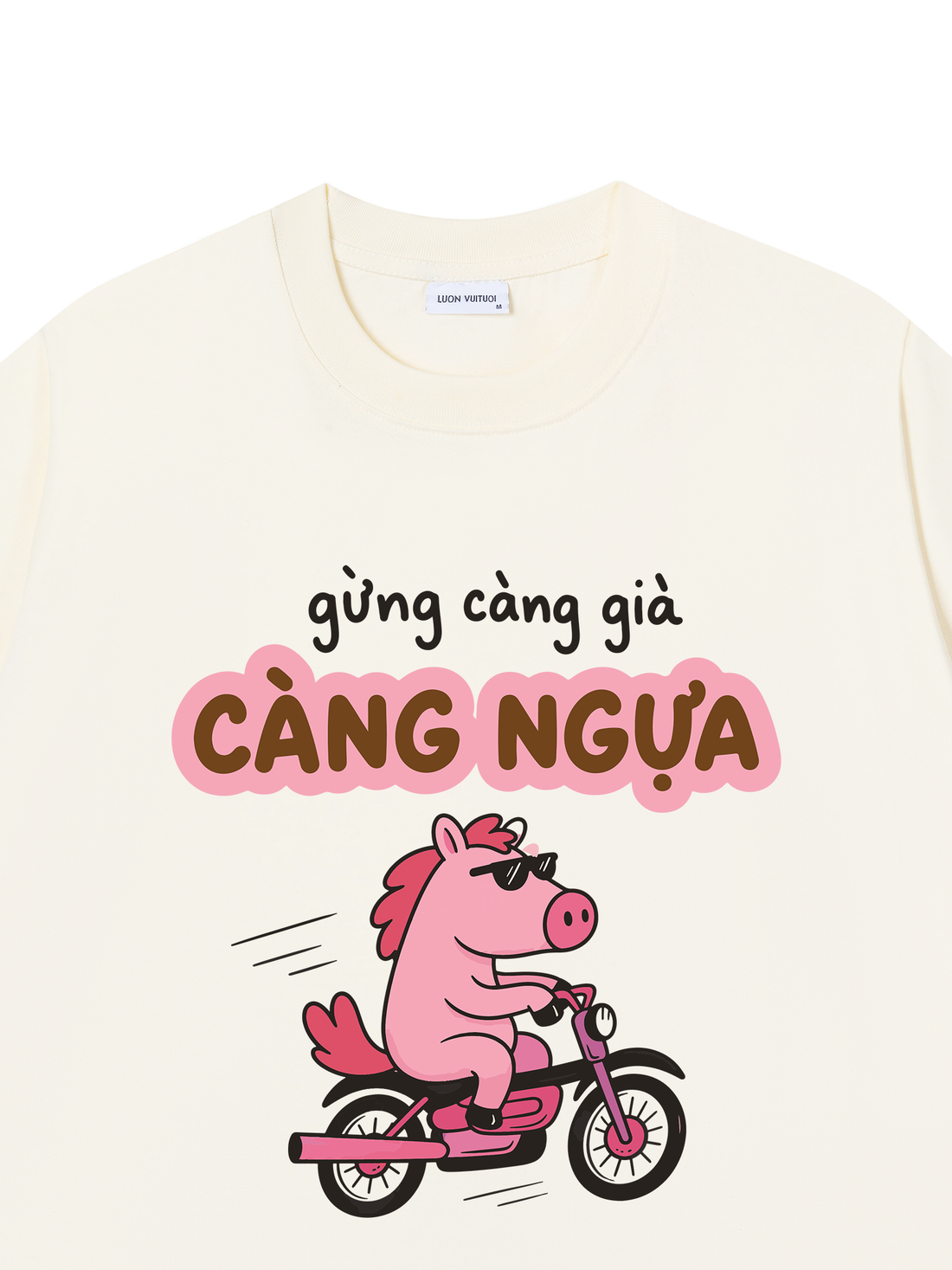 Áo Thun Gừng Càng Già Càng Ngựa
