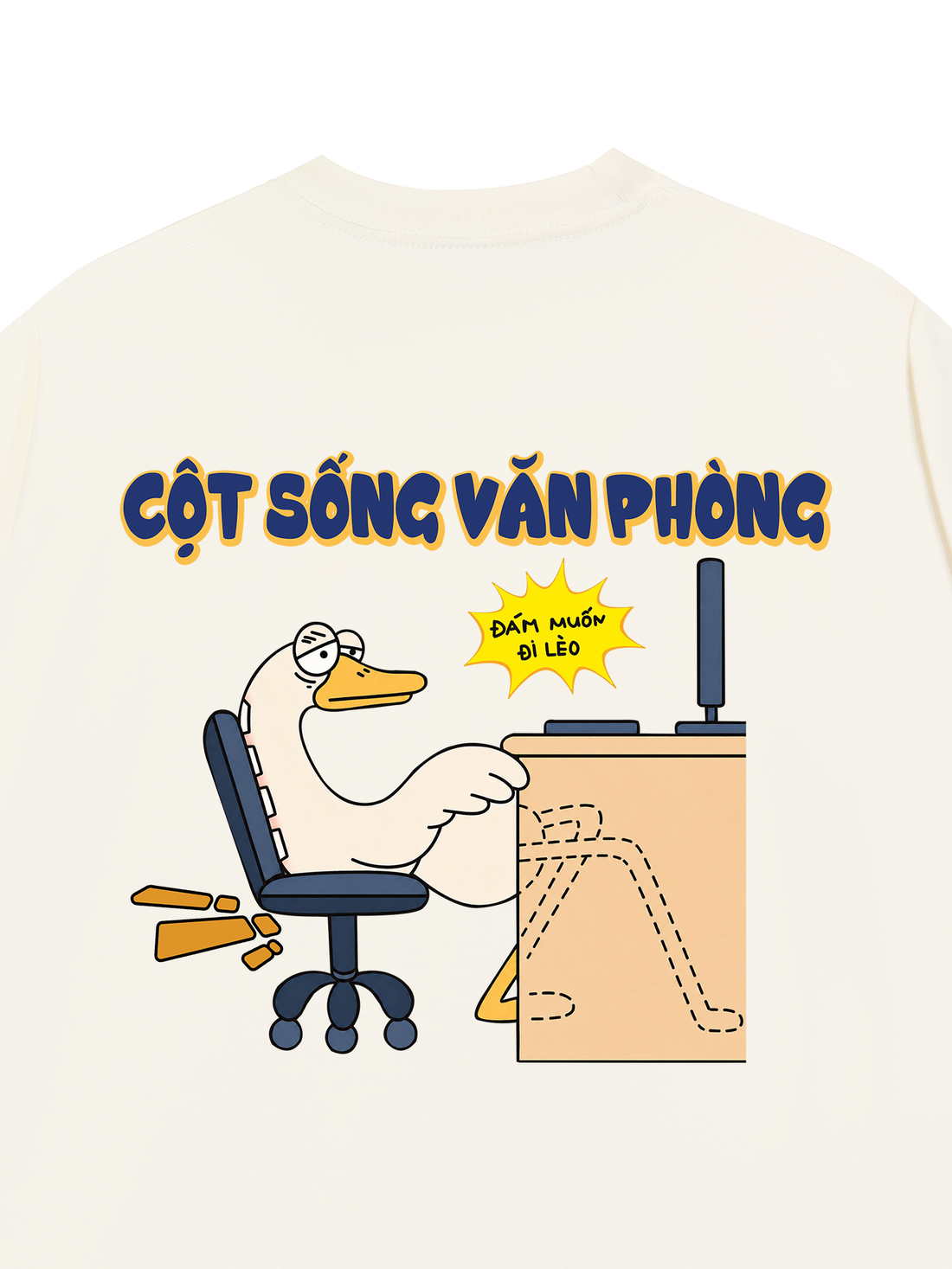 Áo Thun Cột Sống Văn Phòng Meme Chú Vịt