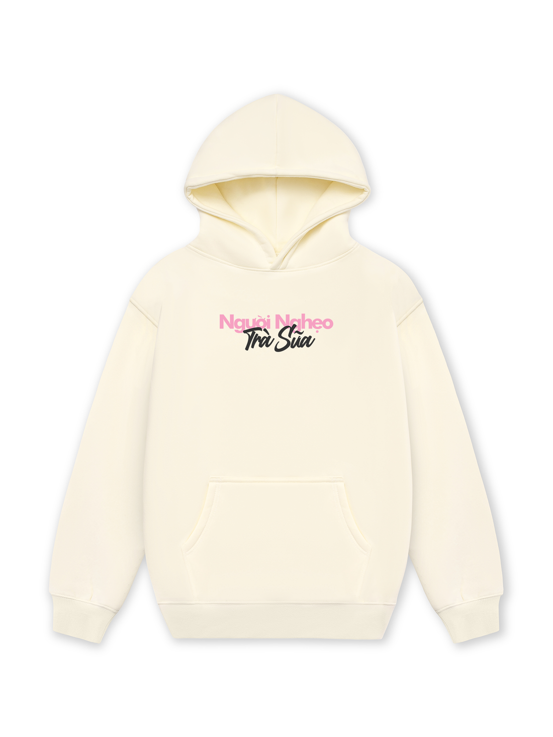Áo Hoodie Nỉ Hai Da Người Nghẹo Trà Sữa