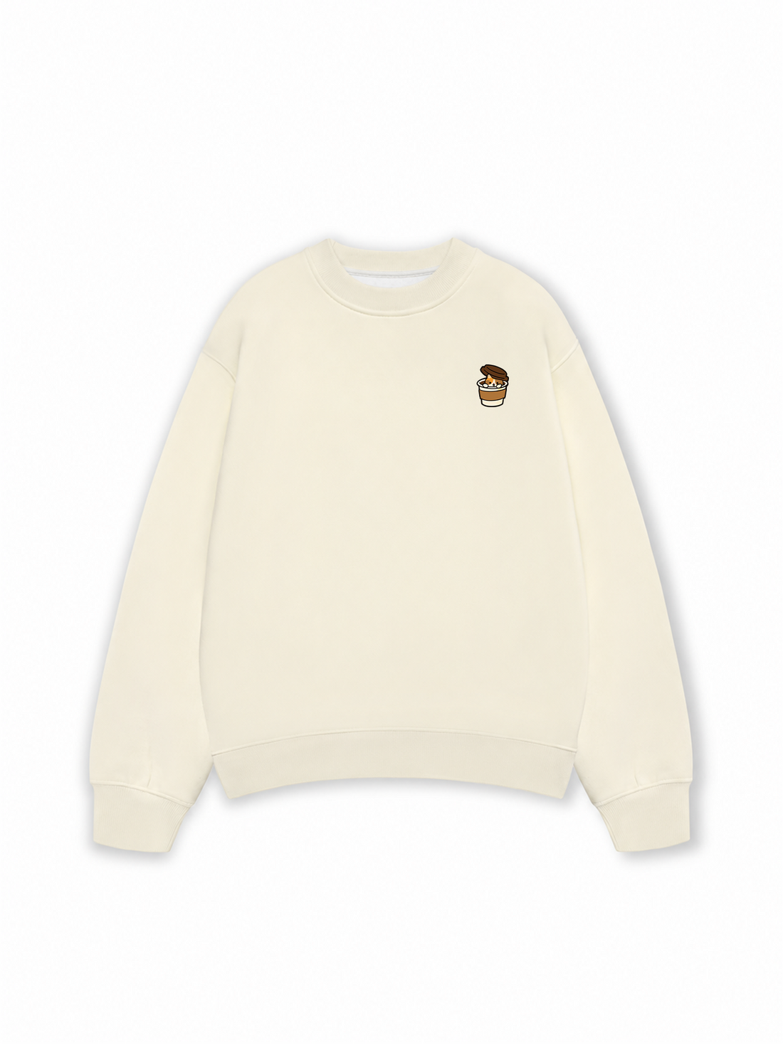 Áo Sweater Nỉ Hai Da Cà Phê Mèo