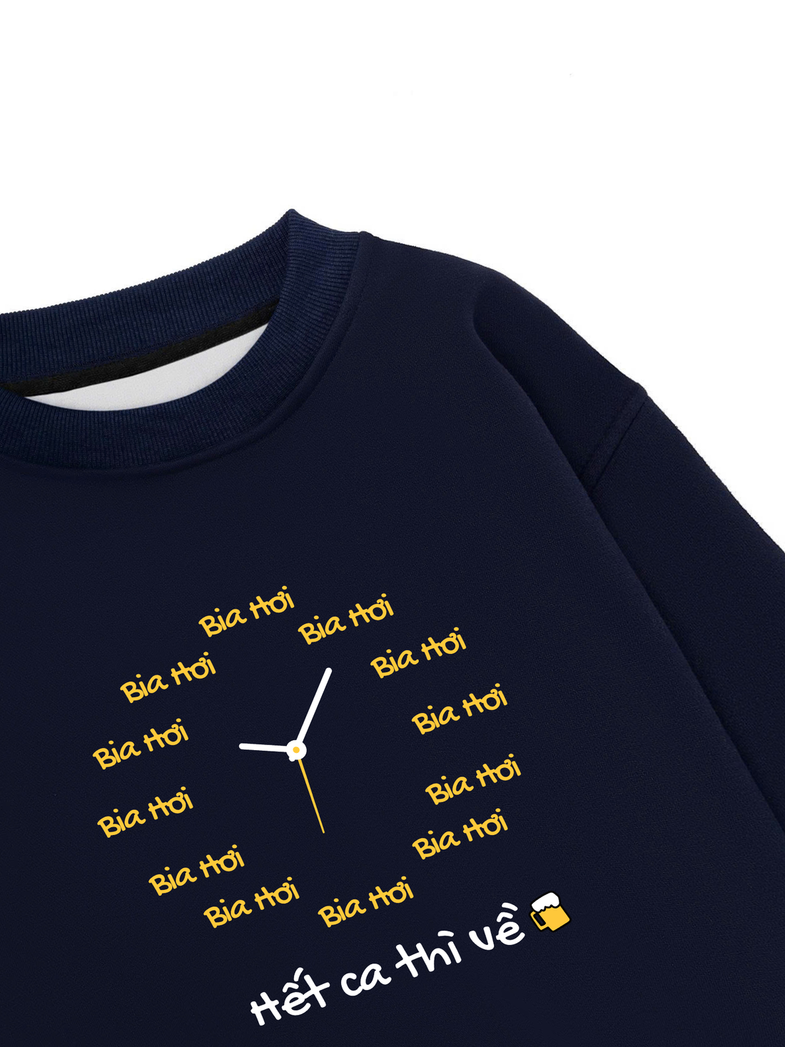 Áo Sweater Nỉ Hai Da Bia Hơi All Day