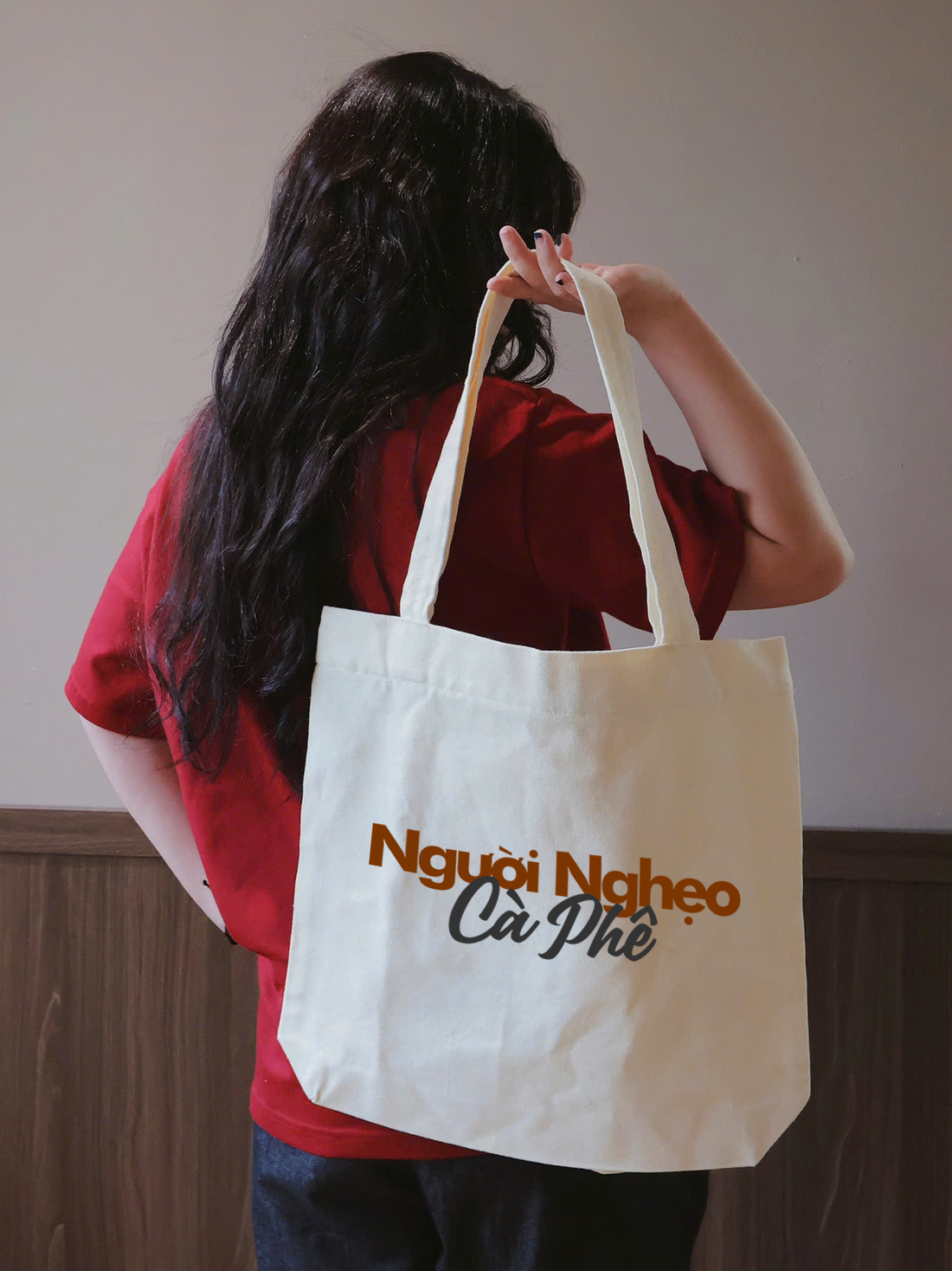 Túi Tote Người Nghẹo Cà Phê