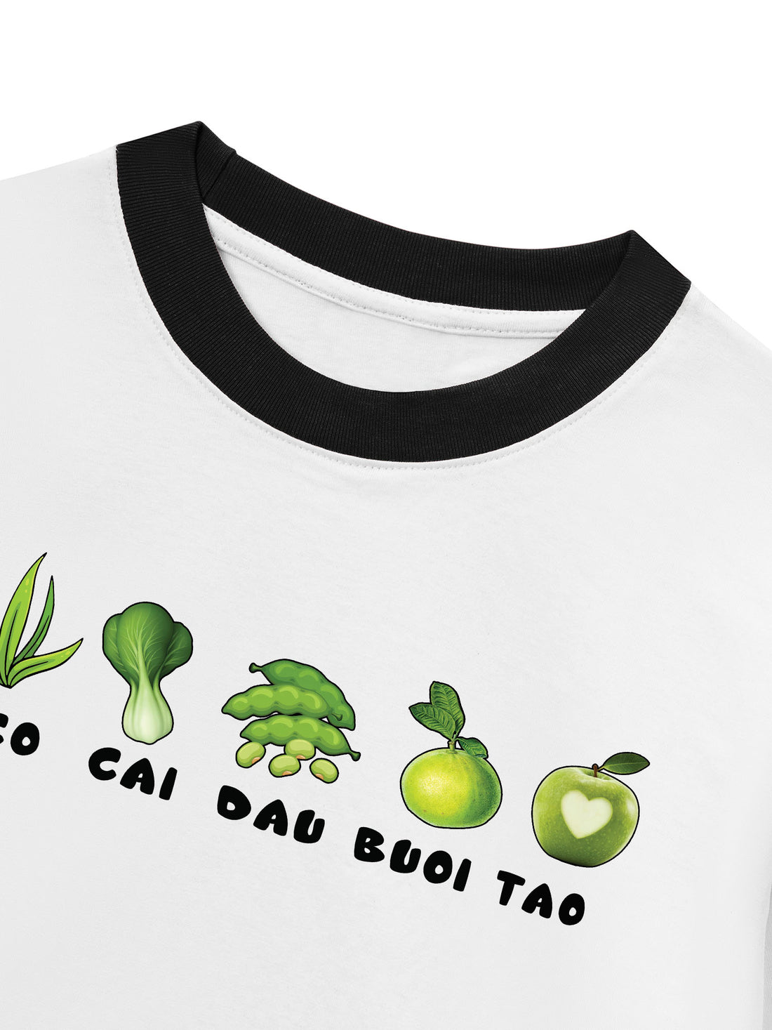 Áo Thun Ringer Relaxed Fit Cỏ Cải Đậu Bưởi Táo