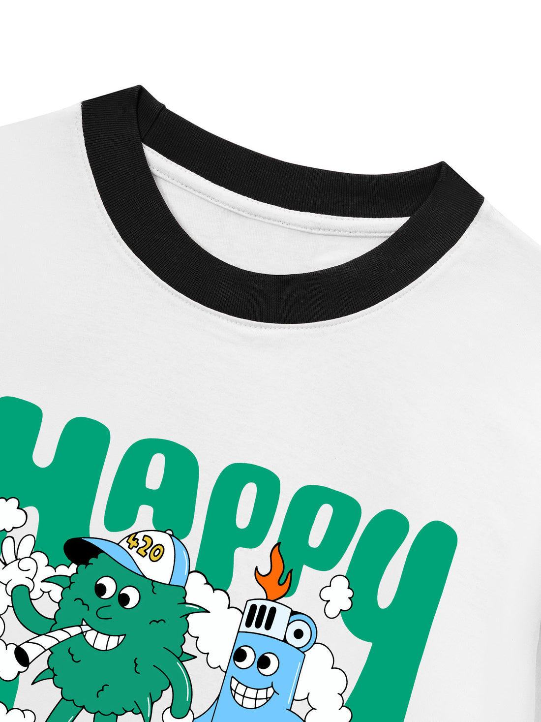 Áo Thun Ringer Relaxed Fit Happy Time