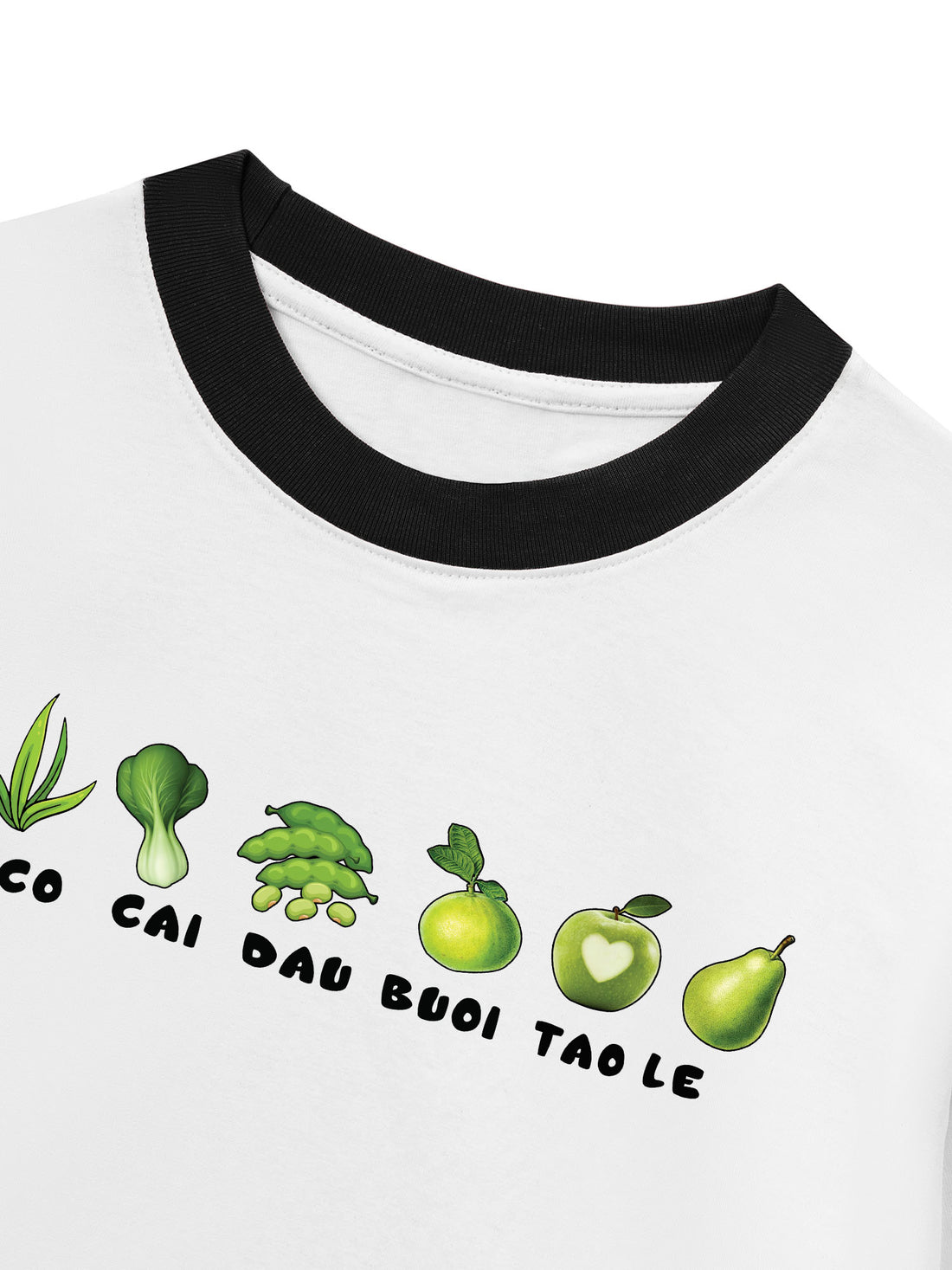 Áo Thun Ringer Relaxed Fit Cỏ Cải Đậu Bưởi Táo Lê