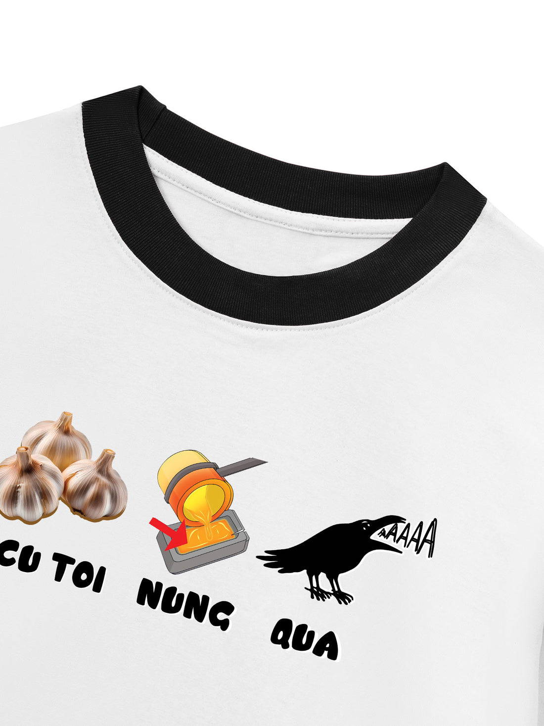 Áo Thun Ringer Relaxed Fit Củ Tỏi Nung Qua