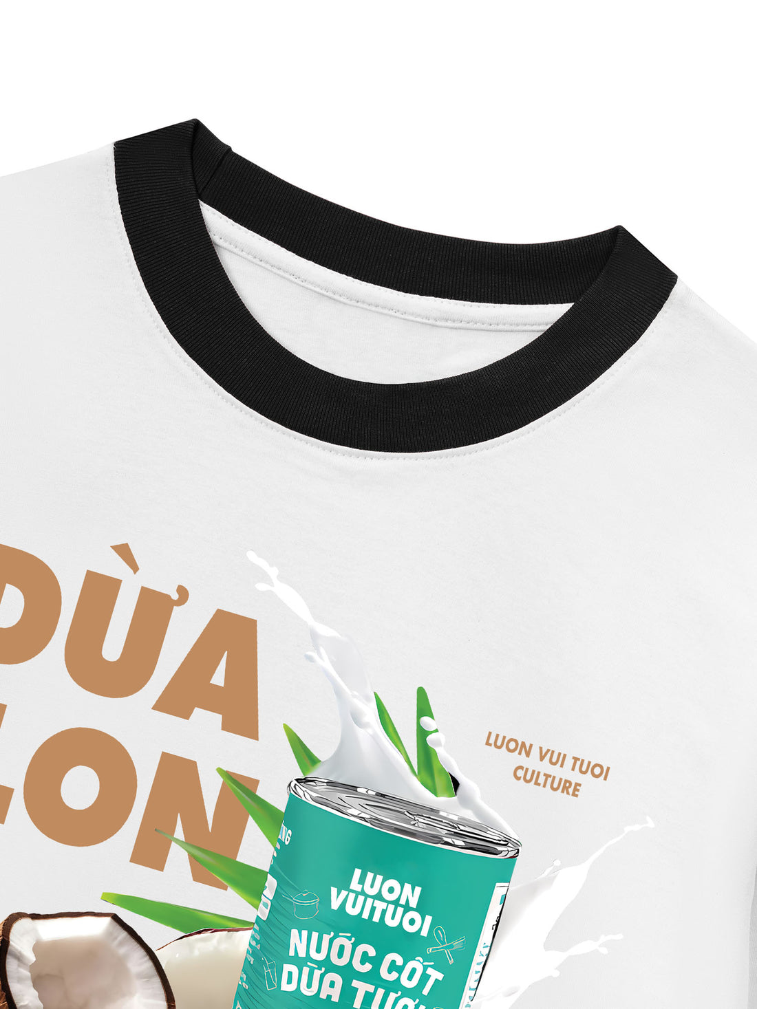 Áo Thun Ringer Relaxed Fit Dừa Lon