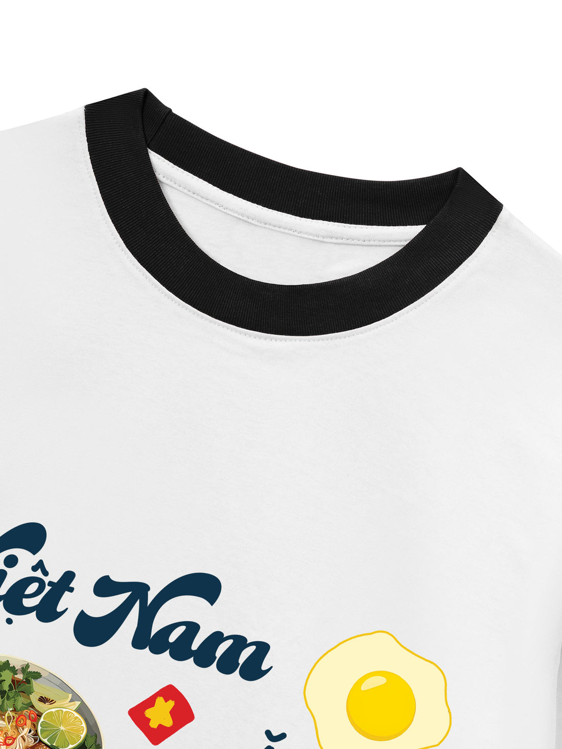 Áo Thun Ringer Relaxed Fit  Việt Nam Sáng Ăn Gì