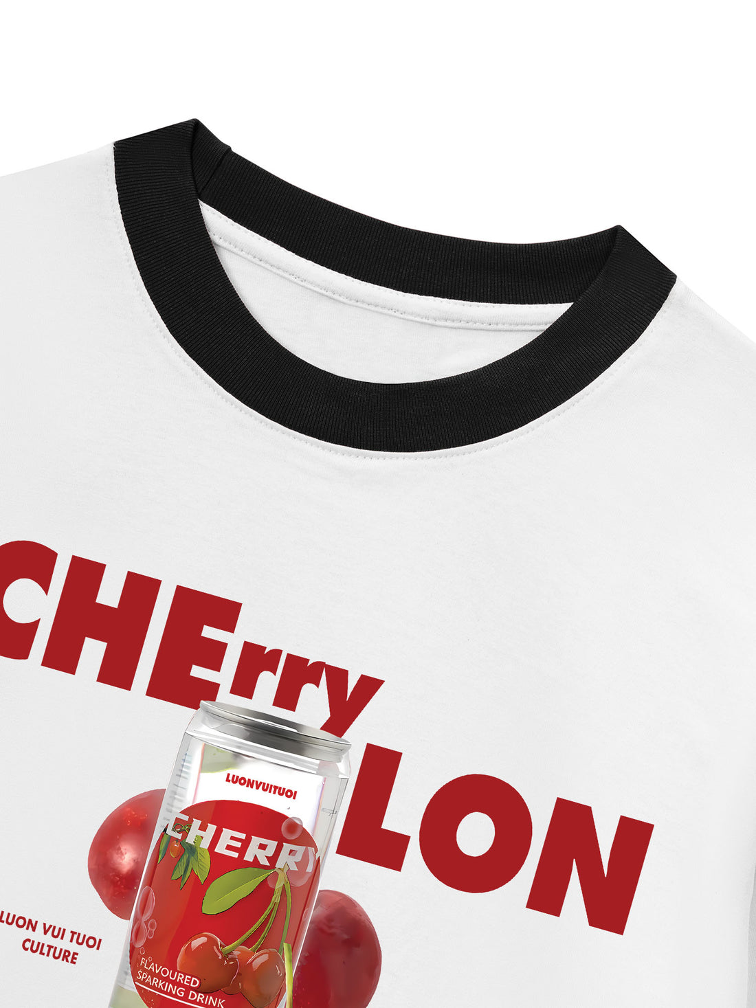 Áo Thun Ringer Relaxed Fit Cherry Lon