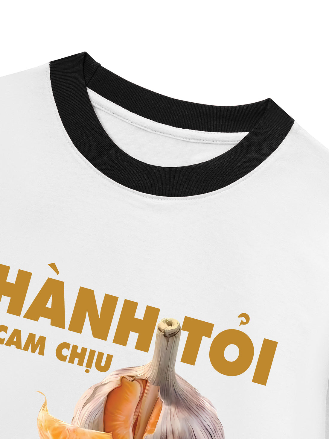 Áo Thun Ringer Relaxed Fit Hành Tỏi Cam Chịu
