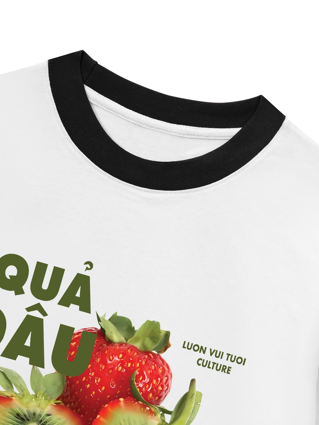 Áo Thun Ringer Relaxed Fit Quả Dâu