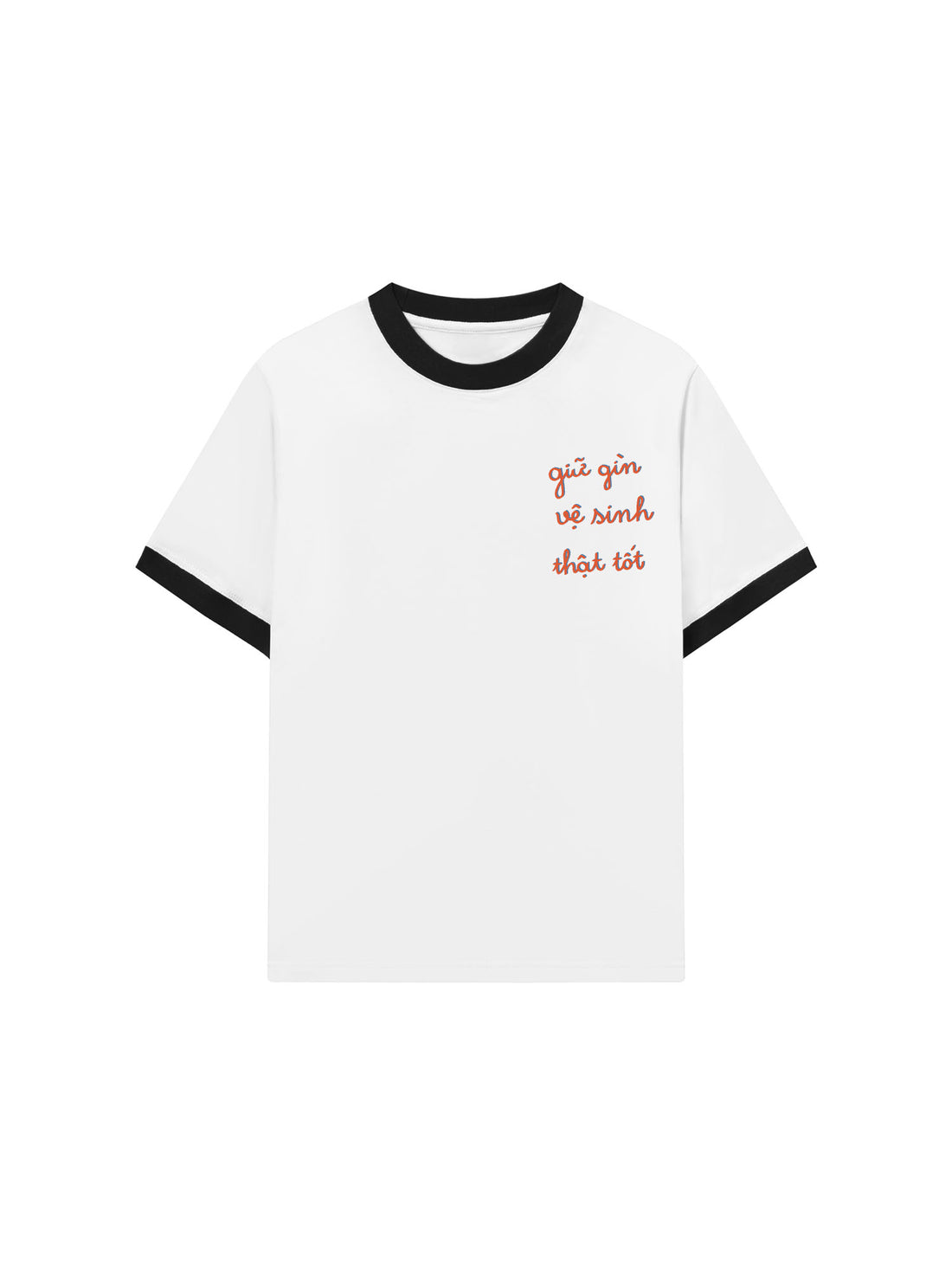 Áo Thun Ringer Relaxed Fit Yêu Nước Giữ Gìn Vệ Sinh Thật Tốt