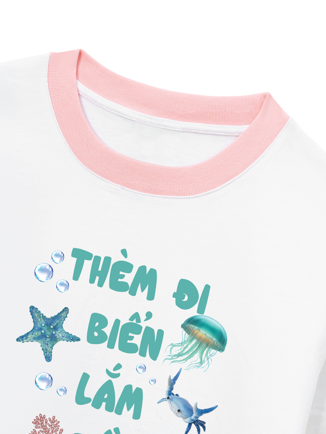 Áo Thun Ringer Relaxed Fit Thèm Đi Biển Lắm Rồi