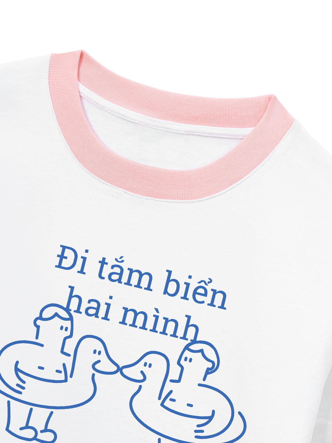 Áo Thun Ringer Relaxed Fit Đi Tắm Biển Hai Mình