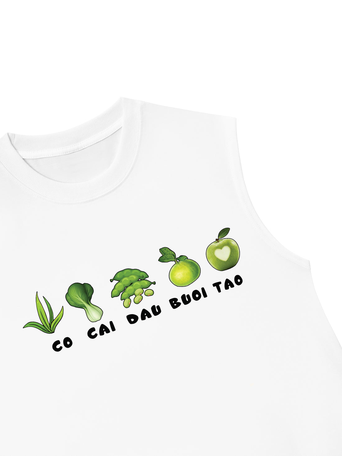 Áo Ba Lỗ Relaxed Fit Cỏ Cải Đậu Bưởi Táo